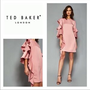 Ted Baker Pink Eicio Ruffle Ruffle Tunic Dress